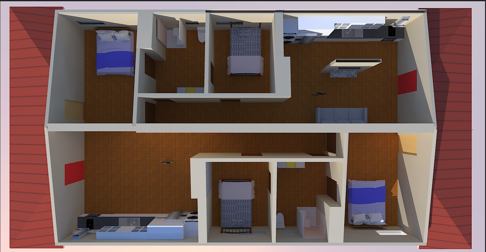 Duplex 3D rendering (conceptual)